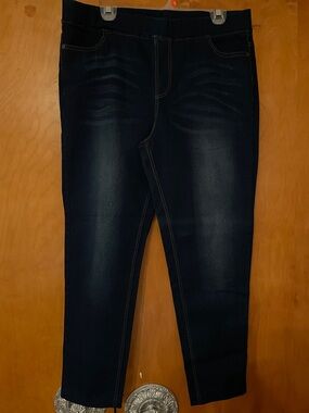 Women's Dark Indigo Stretch Jeggings - Slim Fit